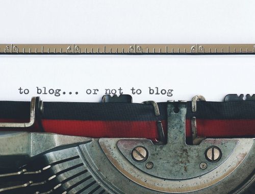 To blog or not to blog typed onto a typewriter